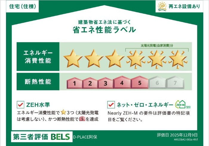 D's阿保の省エネ性能ラベル