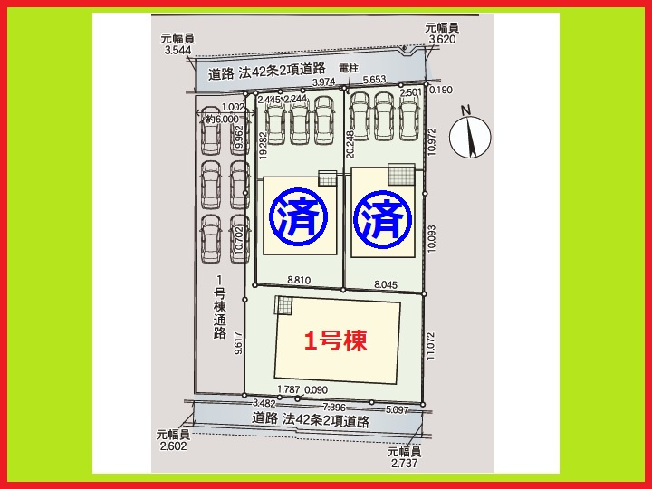 稲沢市増田南町の新築一戸建の区画図|◇区画図◇