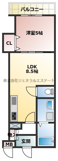 フォレストクリエオーレ上島町壱番館の間取り