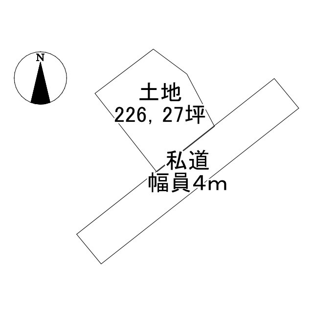 新里土地226坪の土地図