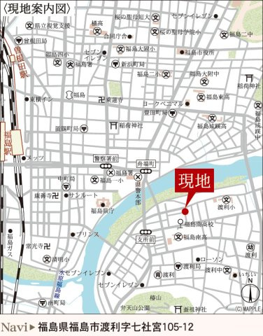 【地図】 | Livele Garden.S　渡利第６　１号棟 | ★内覧予約でブランド米2kg★