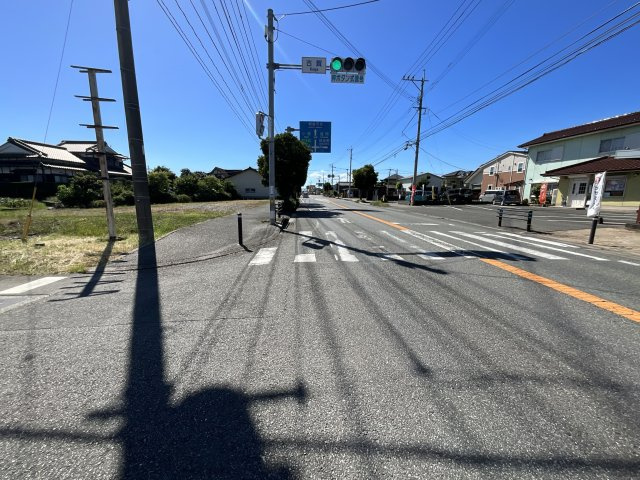朝倉市古賀　売り土地の前面道路含む現地写真|前面道路含む現地写真です