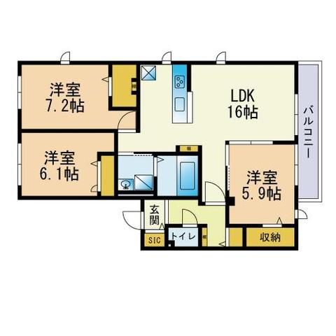 Ｓｙｌｖａｎ香椎参道の間取り