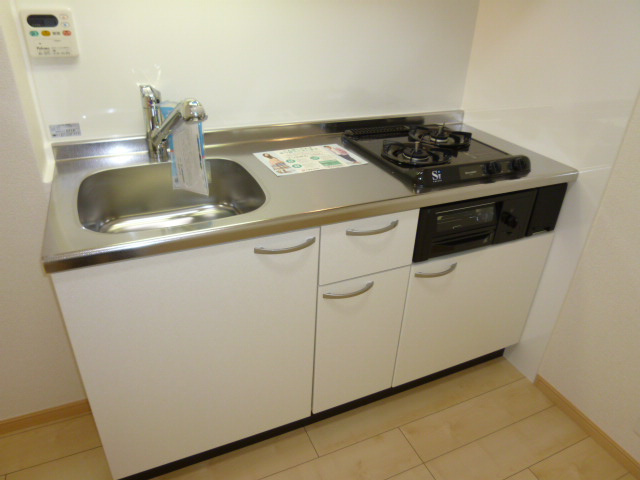 グレイスＫＩＫＫＡＷＡのキッチン|２口ガスコンロ付きシステムキッチン