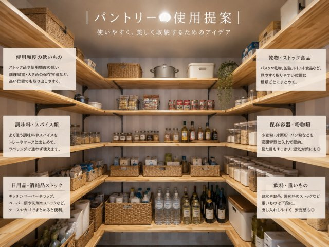 高岡町 平屋のその他|（参考）パントリーのＡＩイメージ画像です。