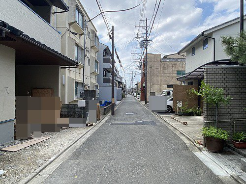 上京区寺今町 新築戸建(C号地)の前面道路含む現地写真