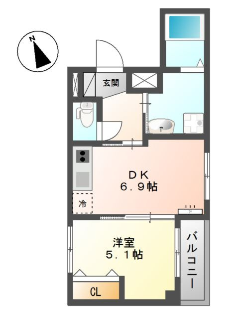 リーブル祇園の間取り