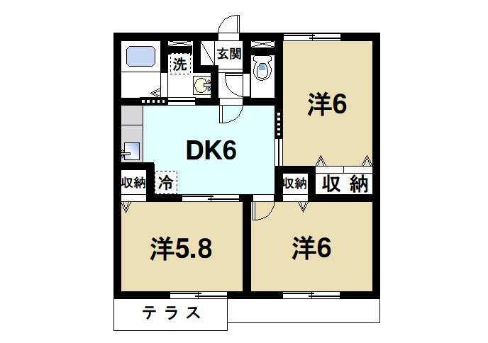 プレミール加茂Ａの間取り|間取りです