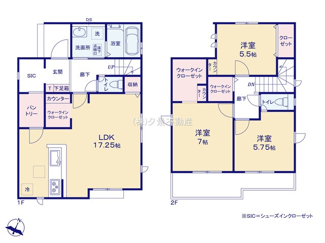《仲介手数料無料》ふじみ野市亀久保４丁目15-19新築一戸建てグラファーレの間取り