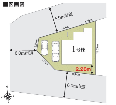 船橋市大穴北８丁目第１期の区画図