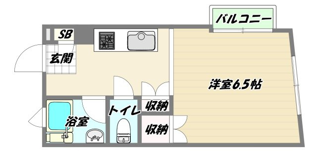 大阪市淀川区西中島４丁目の賃貸マンションの間取り