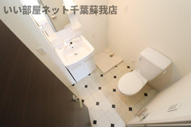 コスモス千葉寺の洗面所|広い洗面スペース