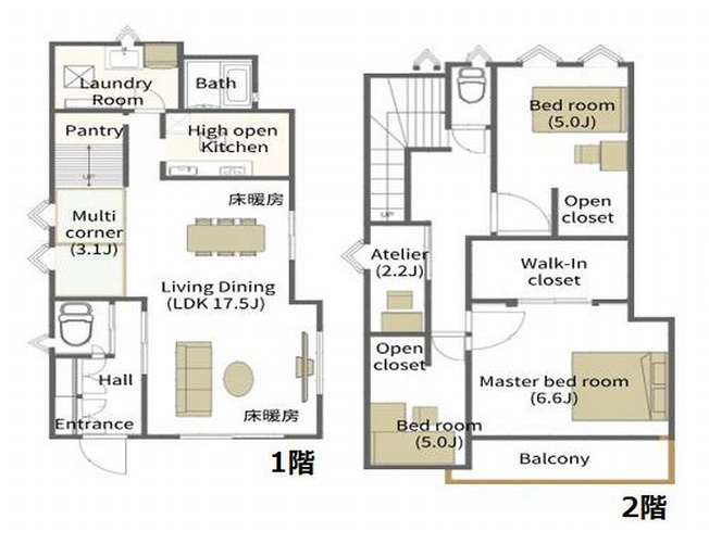 【間取り】 | 練馬区富士見台４丁目　中古戸建て | テレワークや趣味に使える、自由度の高いアトリエ空間
