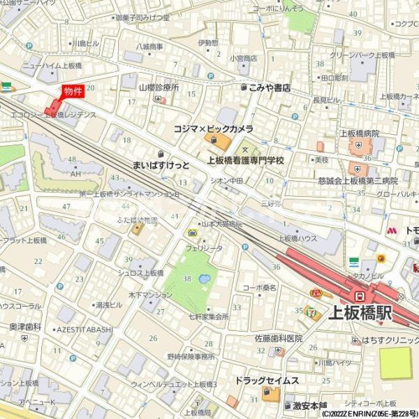 エコロジー上板橋レジデンス【おとり物件なし】#学生・社会人にオススメ！初期費用分割払いOK！の地図