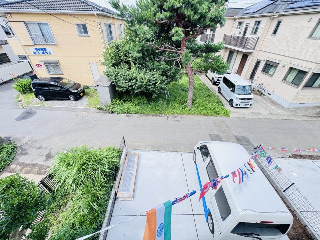 柏市柏新築戸建の展望|バルコニーより道路側眺望・南道路で日当たり良好♪