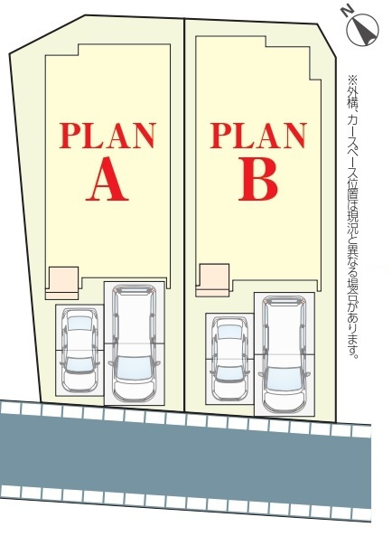 柏市柏新築戸建の区画図|区画配置図