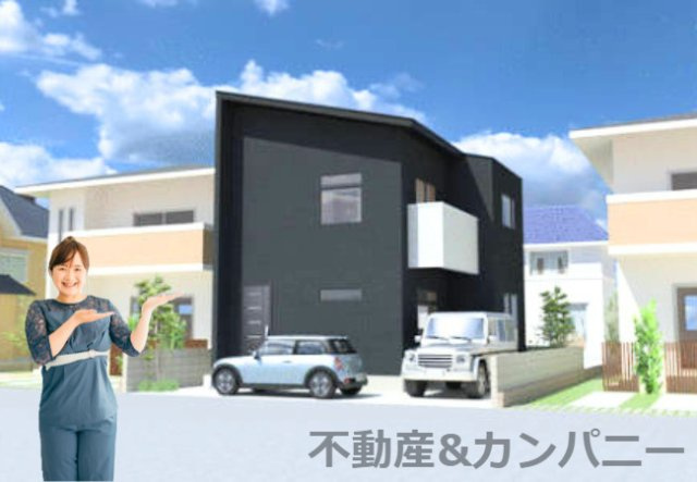 南梅本町の新築のおうち　松山市南梅本町新築戸建の外観|外観パースです。