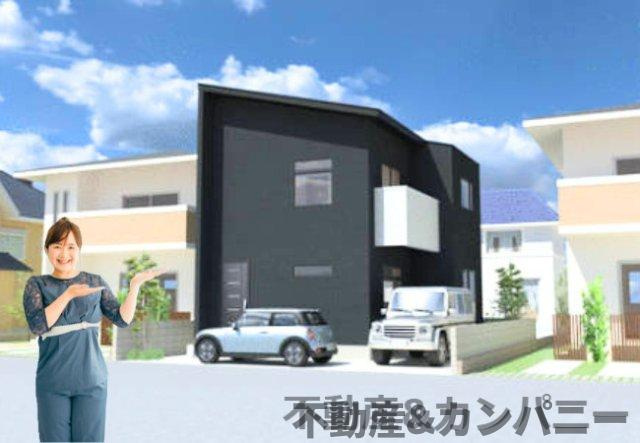 南梅本町の新築のおうち　松山市南梅本町新築戸建の外観|外観パースです。