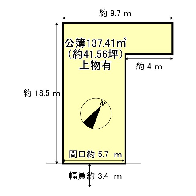 紫野上野町　土地の土地図