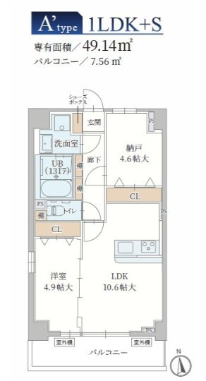 Le Mob*i 天神橋の間取り