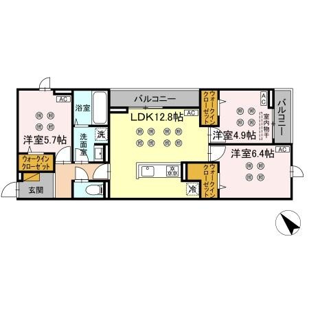 【間取り】 | D-KISARIA　WⅠ