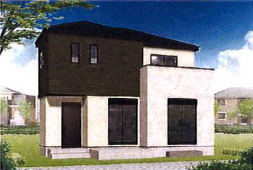 茅ヶ崎市芹沢第1　新築戸建全4棟　3号棟の外観パース