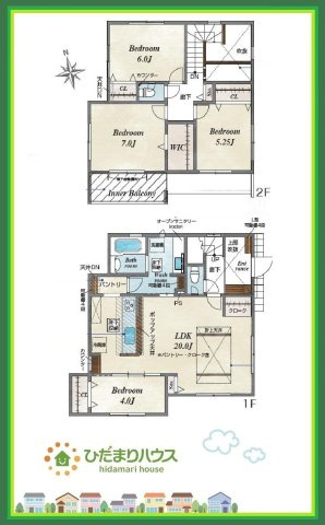郡山市安積町南長久保1丁目2期　新築戸建　２号棟