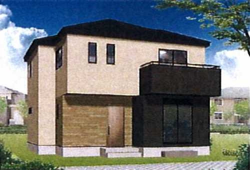 茅ヶ崎市芹沢第1　新築戸建全4棟　4号棟の外観パース