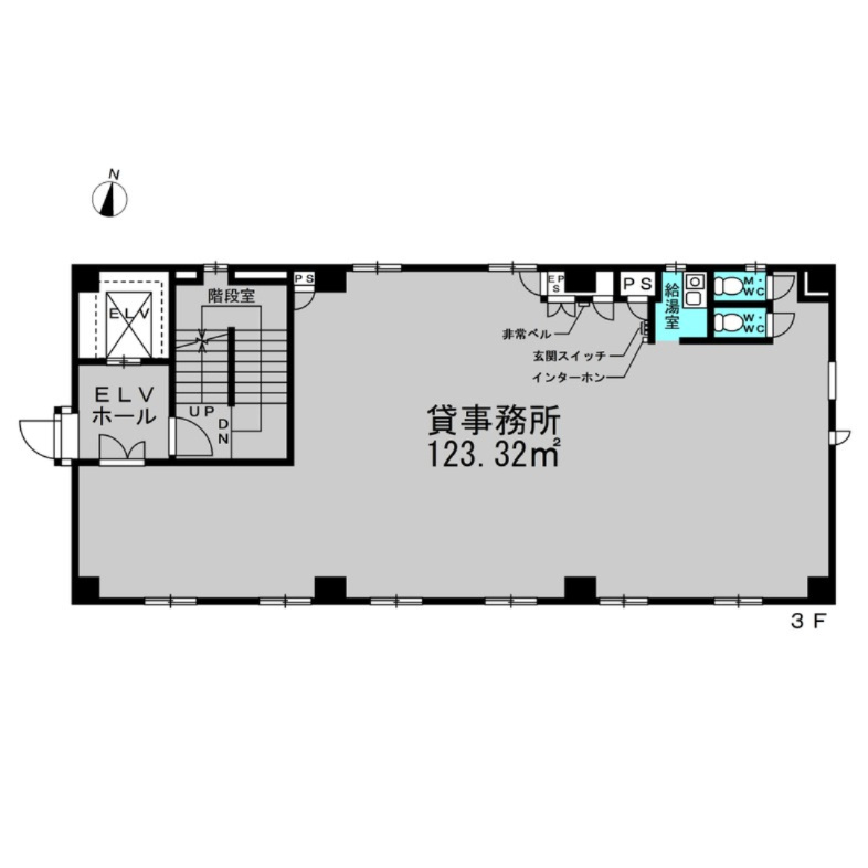 ピボット緒川ビル店舗の間取り|３０１の間取りです