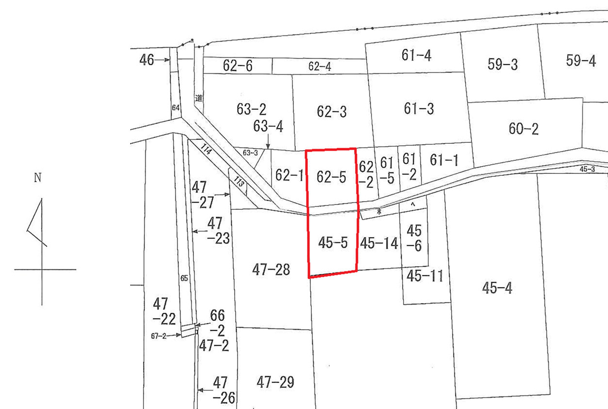 井戸尻売地の区画図