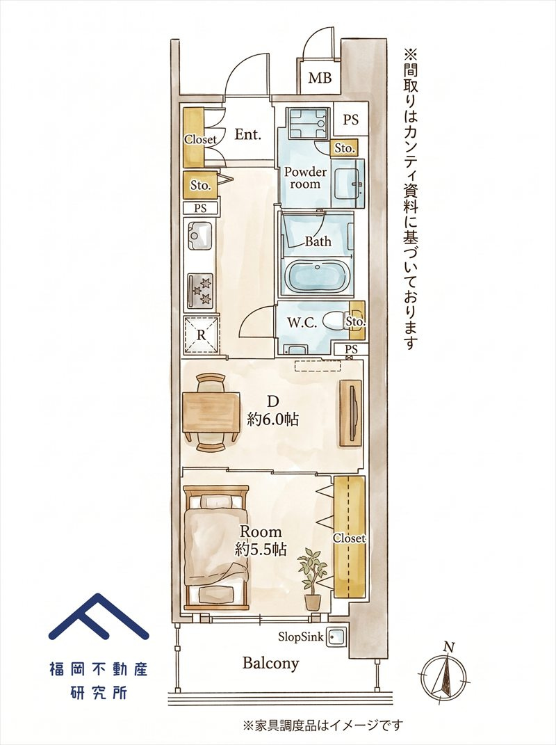 ブライトクロス博多 SOUTHの間取り