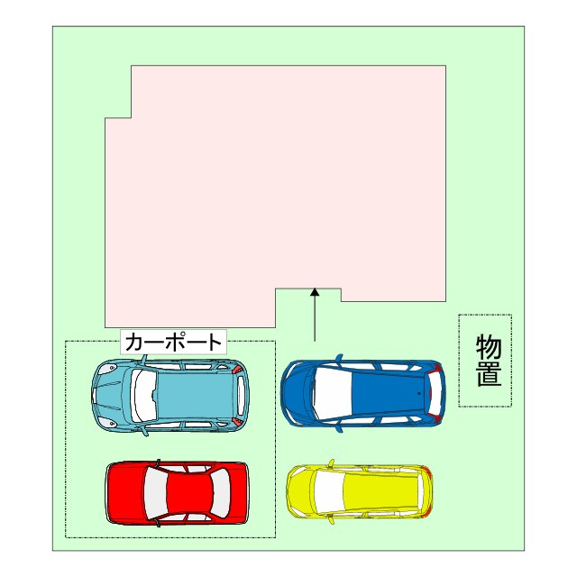 寒河江市大字寒河江内の袋88-18の間取り