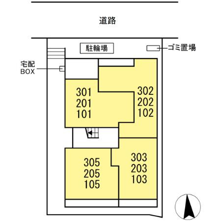D'Bless横濱岸根公園Ⅰの区画図