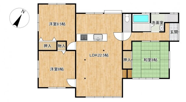 ひたちなか市柳が丘　中古戸建の間取り