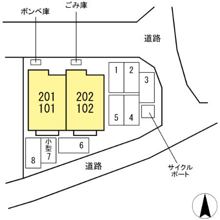 D styleの駐車場