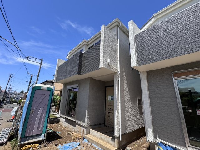 柏市柏新築戸建の外観|C号棟外観・5月9日撮影・もうすぐ完成！