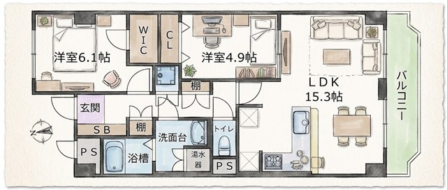 【間取り】 | 千里関大前コーポラスC棟 | エイブルにて取扱い可能な住宅ローンは、全部で10種類以上！お客様にピッタリの住宅ローンを当社のFPよりご案内させて頂きます。住宅ローンのご相談だけでも、お気軽にご相談下さいませ。