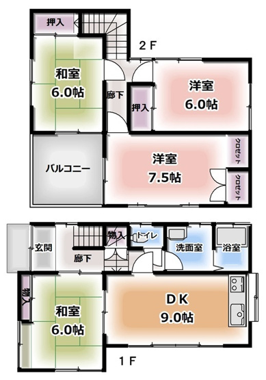 【間取り】 | 加須市久下2丁目　中古住宅