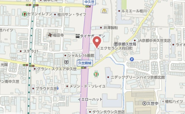 エクセランス向日町　5階の地図