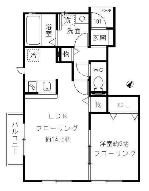 クエルボ烏山の間取り|間取りです