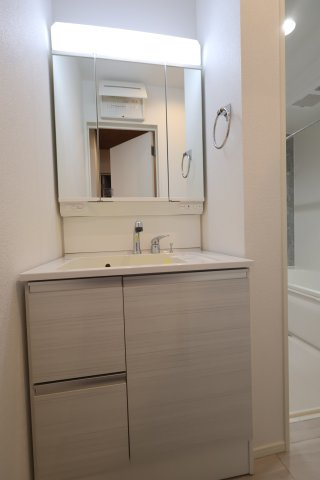 《仲介手数料無料》ふじみ野市駒西１丁目2-1新築一戸建てグラファーレの独立洗面台