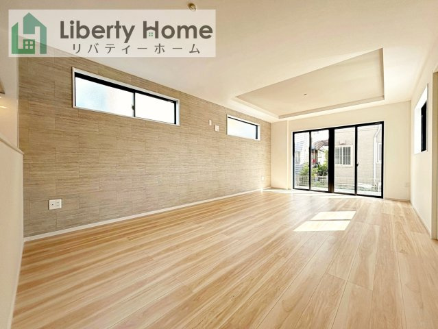 牛久市田宮6期　新築戸建の居間・リビング