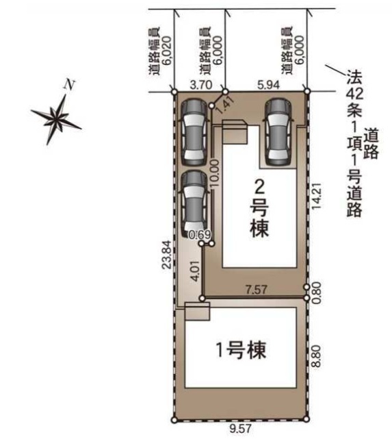 船橋市習志野市台6丁目第12の区画図