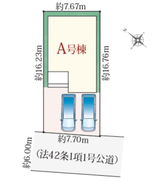 静岡市駿河区下川原４丁目103番　全１棟の区画図
