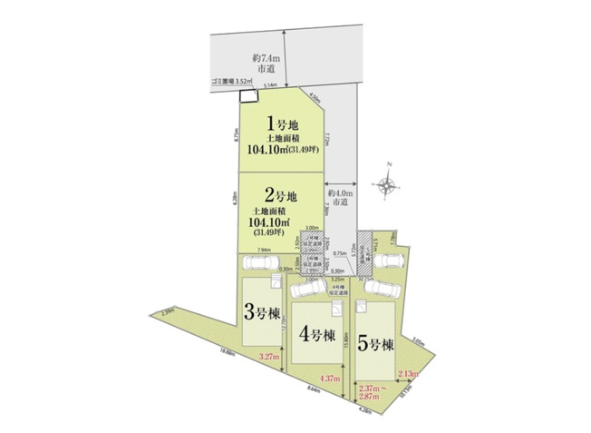 【区画図】 | 志木市本町2丁目　新築一戸建住宅　全5棟　(志木本店) | 全5棟の分譲地内につき住環境良好。