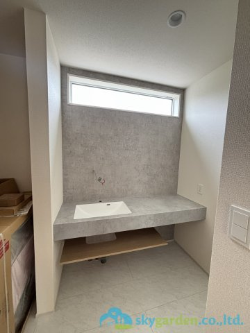 大磯町西小磯　新築戸建　全4棟3号棟の独立洗面台