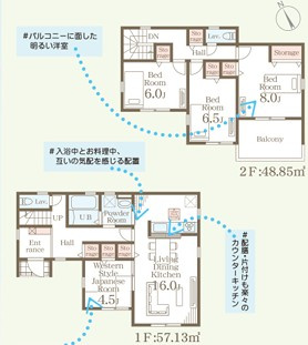 【間取り】 |  LiveleGarden.S　第5栃木岩舟町静和　 | 全部屋南向きで明るい室内が特徴☆