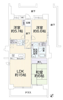 【間取り】 | 【仲介手数料無料！！】和田ハウス　S棟　中古マンション　2699万円