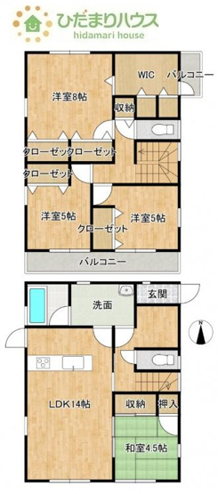 【間取り】 | 筑西市玉戸　中古戸建 | 一人部屋が実現できる４SLDK間取りです。将来お子様の一人部屋をお考えの方にオススメな物件です♪