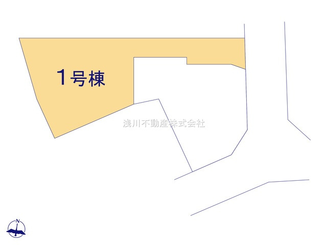八王子市　万町　新築一戸建て　１期の区画図|～全2棟の新築一戸建て～